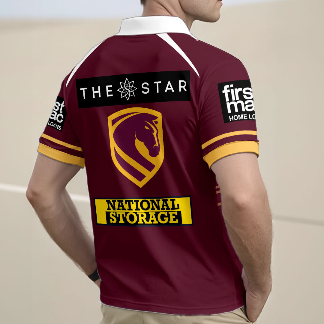 Brisbane Broncos 2026 Zip Polo Shirt – HOATT15909