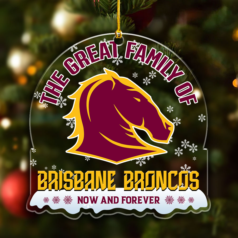 Brisbane Broncos Custom Shape Clear 1-Side Printed Acrylic Ornament – VANDH 3523
