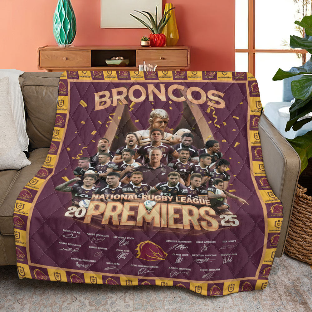 Brisbane Broncos Premiers 2025 Quilt Blanket – TANTN17257