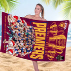 Brisbane Lions 2026 AFL Premiers Rectangle Beach Towel – TMTHU9596