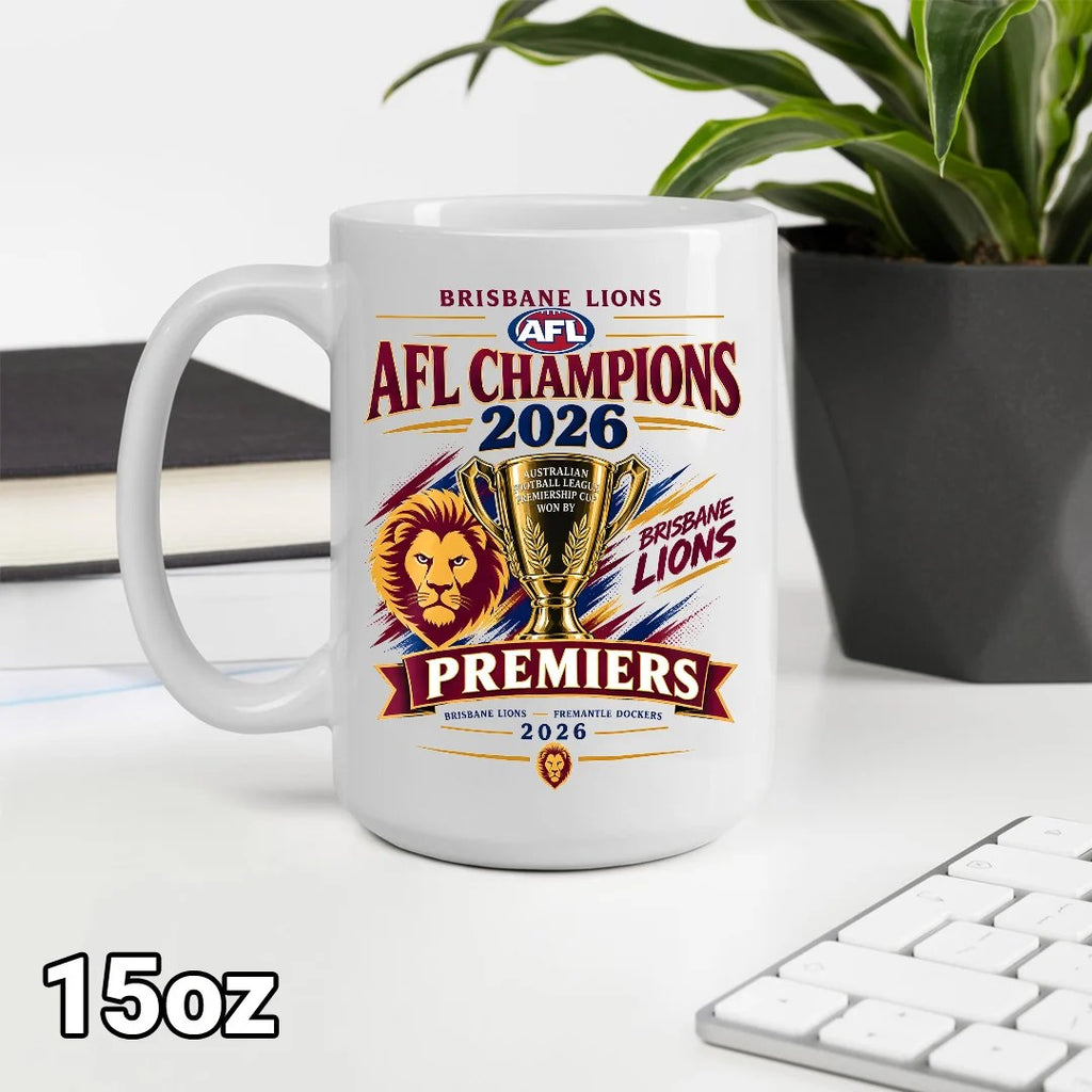 Brisbane Lions 2026 AFL Premiers Ceramic Mug – MAITM15285