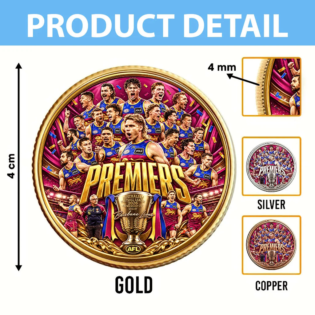 Brisbane Lions 2026 AFL Premiers Commemorative Coin – HOATT21344
