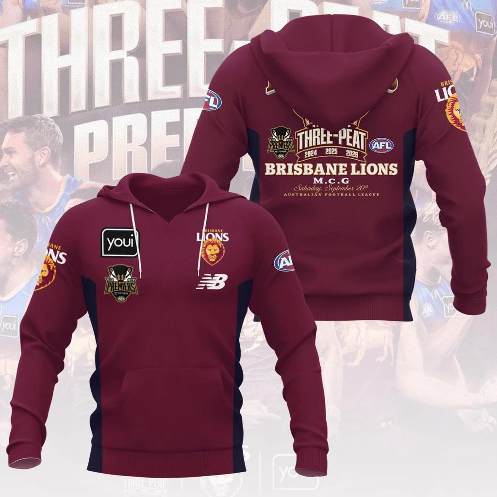 Brisbane Lions 2026 AFL Premiers 3D Apparel – HOATT21336