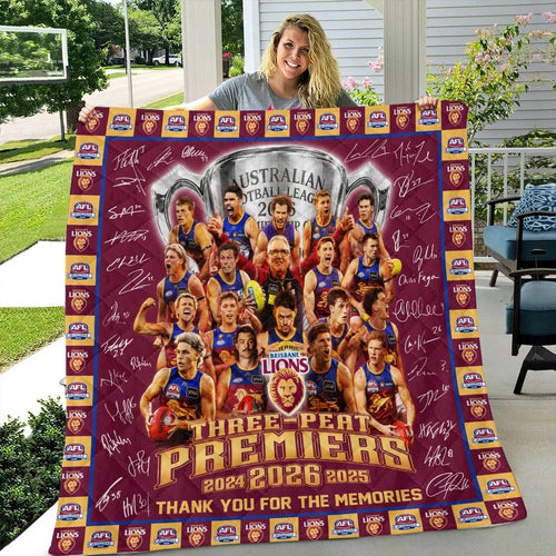 Brisbane Lions 2026 AFL Premiers Quilt Blanket – TMTHU9628