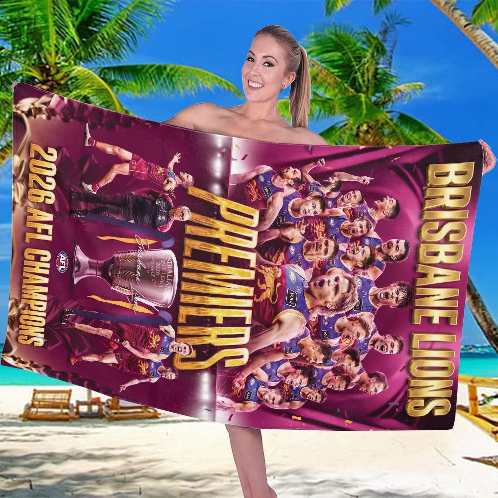Brisbane Lions Rectangle Beach Towel – TMTHU9578