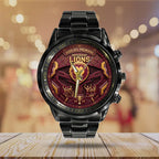 Brisbane Lions Black Stainless Steel Watch – TMTHU9583