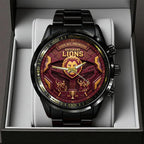 Brisbane Lions Black Stainless Steel Watch – TMTHU9583