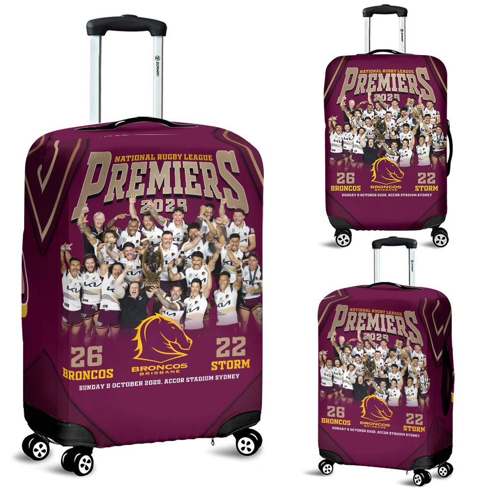 Brisbane Broncos Premiers 2025 Luggage Cover – TANTN17306