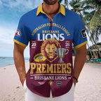 Brisbane Lions Short Sleeve Button-Down Shirt – TMTHU9576