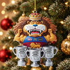 Brisbane Lions Threepeat Premiers Custom Shape 2-side Printed Acrylic Ornament – TMTHU9615