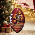 Brisbane Lions Threepeat Premiers Custom Shape 2-side Printed Acrylic Ornament – TMTHU9694