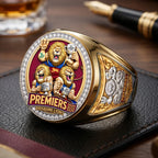 Brisbane Lions Threepeat Premiers 3D Engraved Ring – TMTHU9594