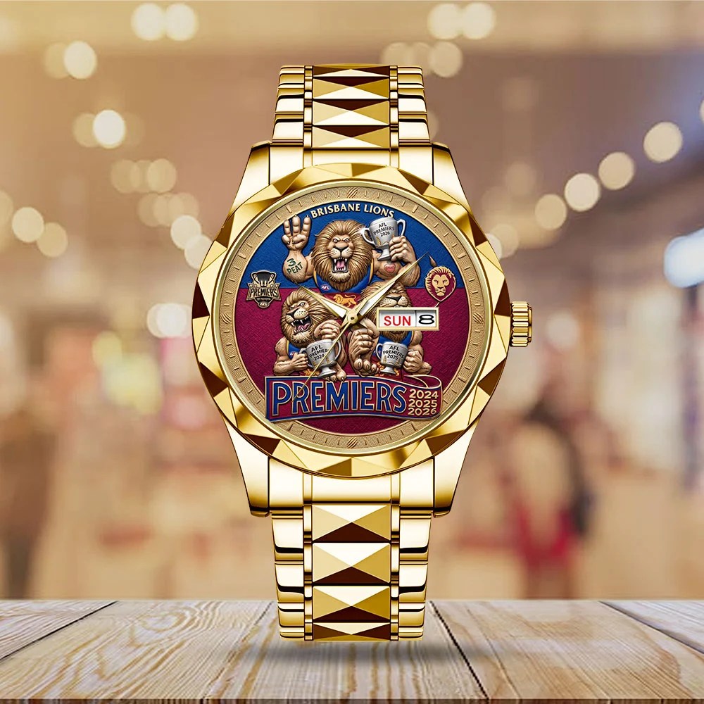 Brisbane Lions Threepeat Premiers Alloy Luxury Quartz Watch – TMTHU9595