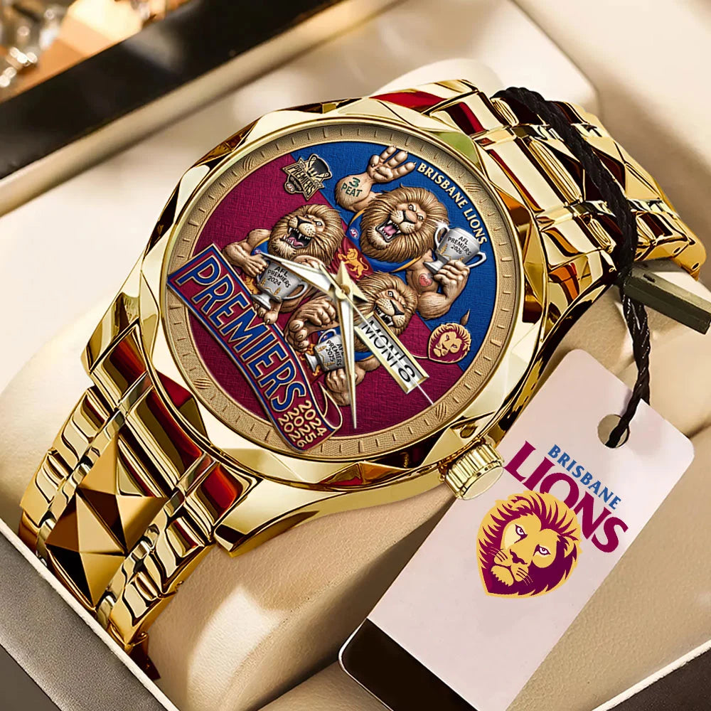 Brisbane Lions Threepeat Premiers Alloy Luxury Quartz Watch – TMTHU9595