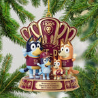 Brisbane Lions Threepeat Premiers x Bluey Custom Shape 2-side Printed Acrylic Ornament – TMTHU9753