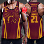 Personalized Brisbane Broncos Y-Back Muscle Tank Top – VANDH 885