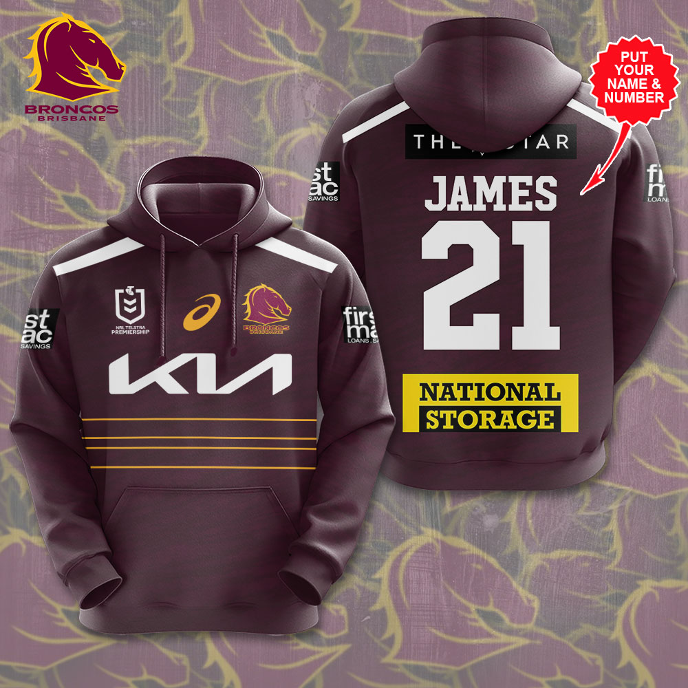 Personalized Brisbane Broncos 3D Apparel – VANDH 3996