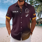 Brisbane Broncos Short Sleeve Button-Down Shirt – TANTN19035