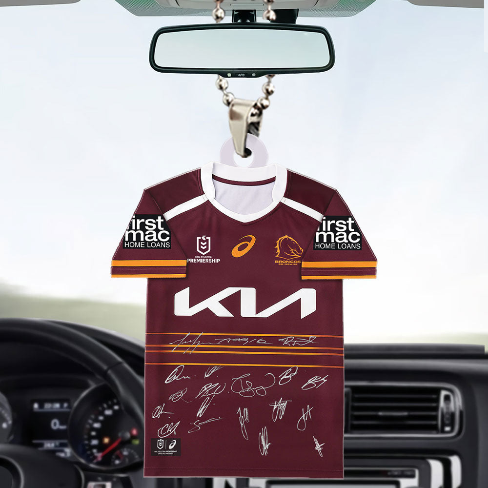 Brisbane Broncos 2025 NRL Premiers 2-Side Printed Car Ornament – HOATT13945