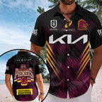 Brisbane Broncos 2025 NRL Premiers Short Sleeve Button-Down Shirt – HOATT13698