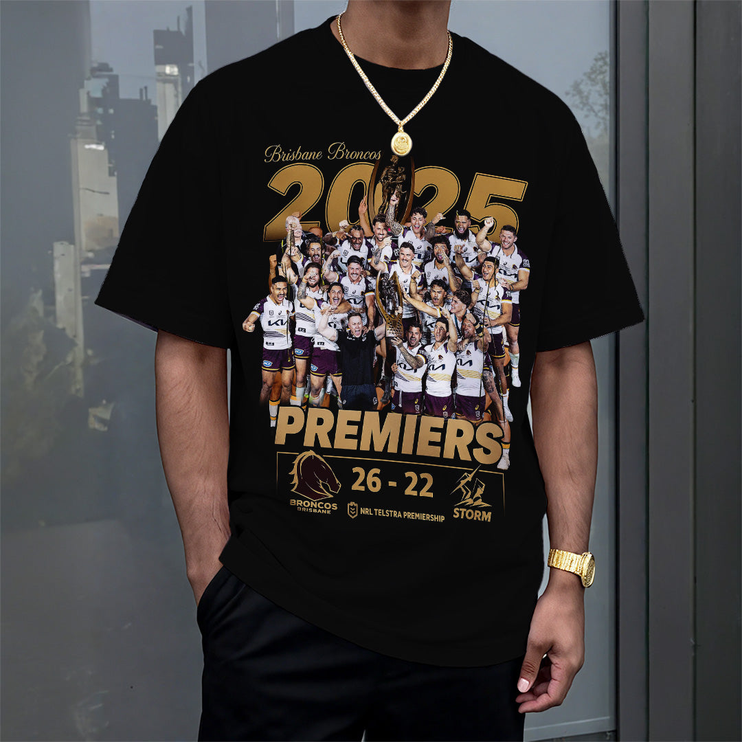Brisbane Broncos 2025 Premiership 3D Apparel – TANTN17225