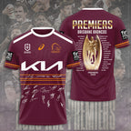 Brisbane Broncos 2025 Premiership 3D Apparel – TANTN17902