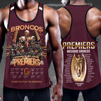 Brisbane Broncos 2025 Premiership Y-Back Muscle Tank Top – TANTN17851