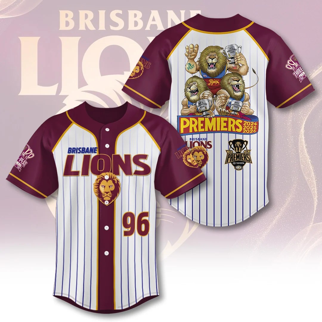 Brisbane Lions 2026 AFL Premiers Baseball Jersey – TANTN26025