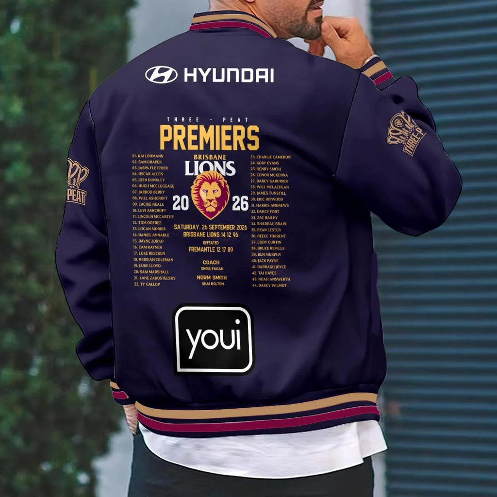 Brisbane Lions 2026 AFL Premiers Varsity Jacket – HOATT21308