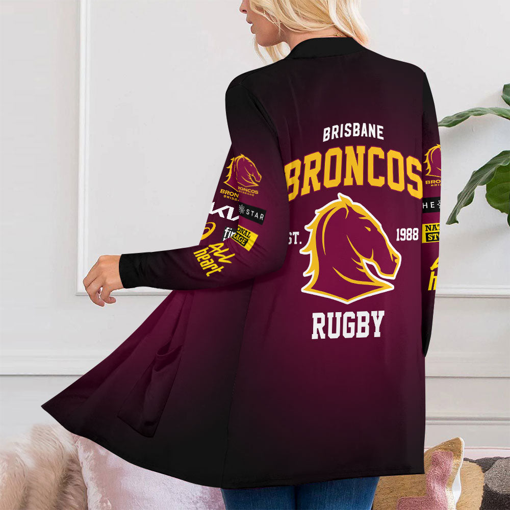 Brisbane Broncos Women's Patch Pocket Cardigan – VANDH 3769