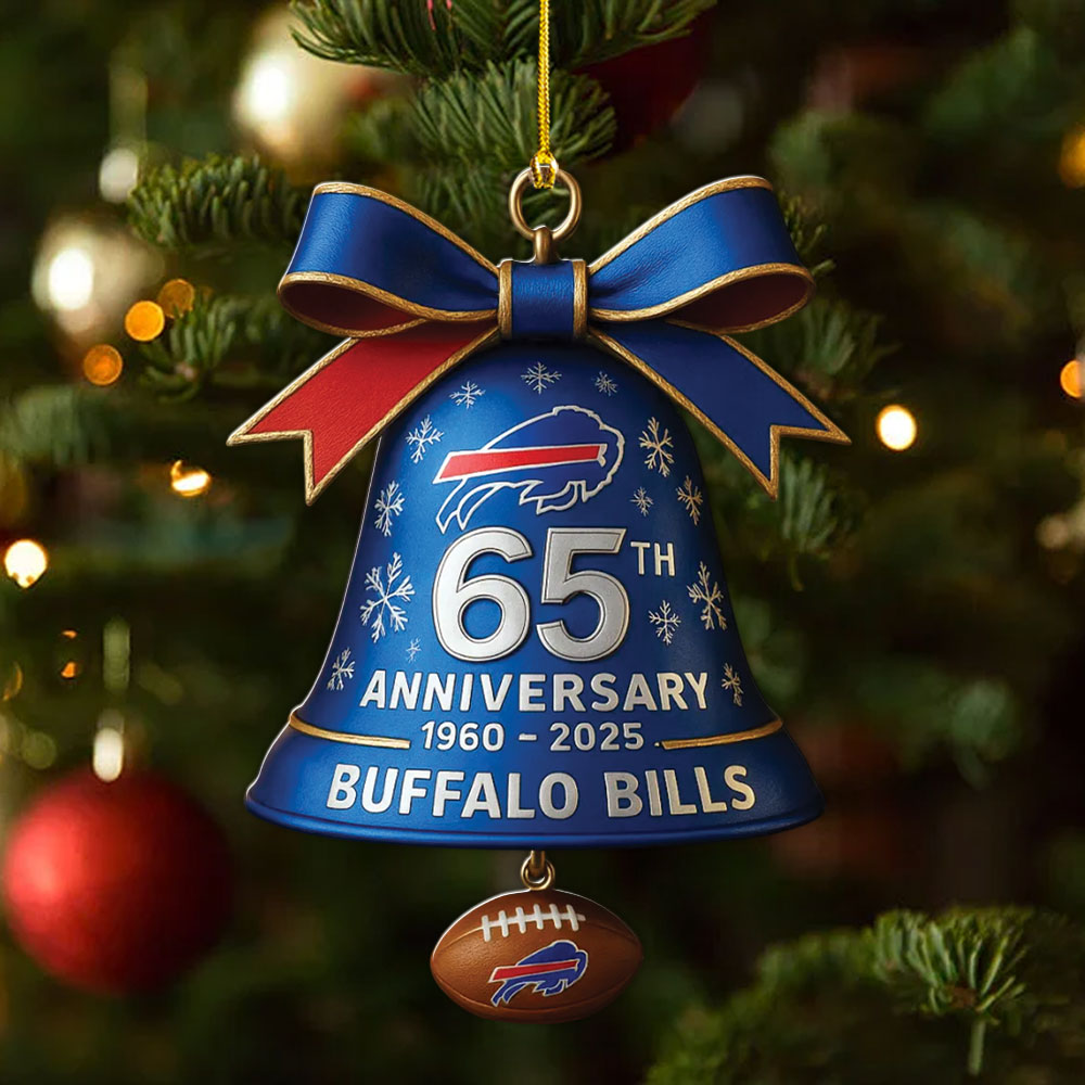 Buffalo Bills 65th Anniversary Custom Shape 2-sided Acrylic Ornament – MAITM13687