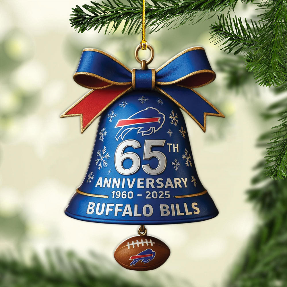 Buffalo Bills 65th Anniversary Custom Shape 2-sided Acrylic Ornament – MAITM13687