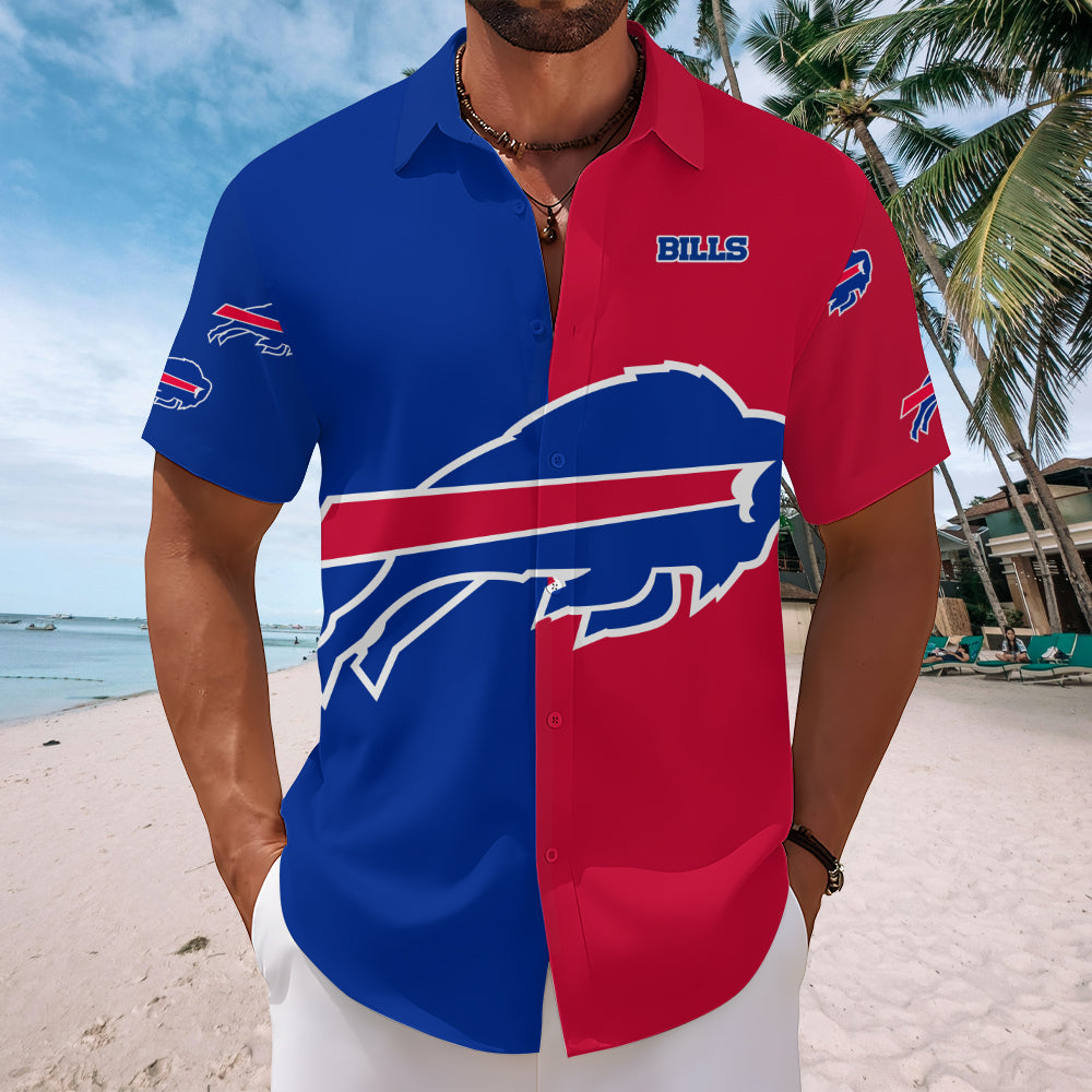Buffalo Bills Short Sleeve Button-Down Shirt – MAITM13380