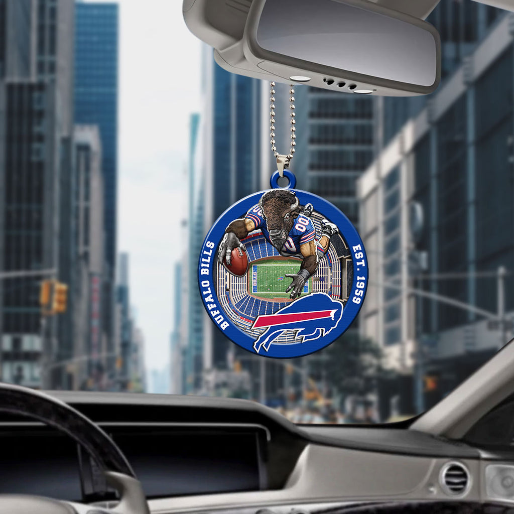 Buffalo Bills Custom shape 2-sided Acrylic Car Ornament – HOATT12577