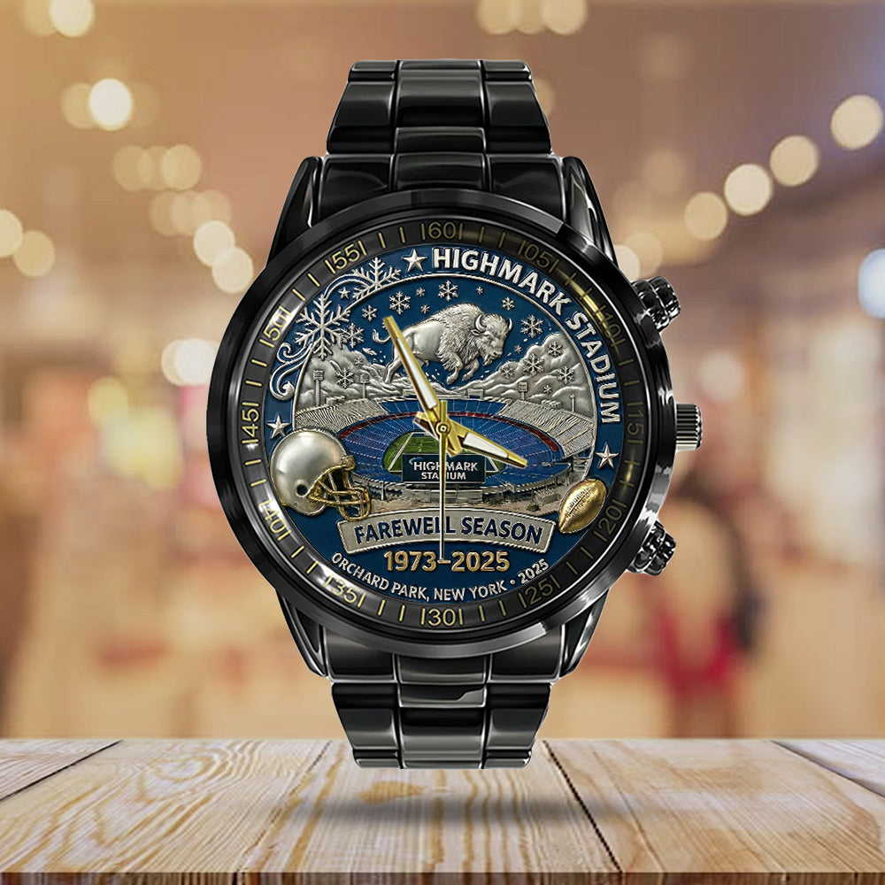 Buffalo Bills Black Stainless Steel Watch – TANTN19149