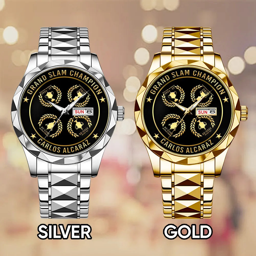 Carlos Alcaraz Grand Slam Champion Alloy Luxury Quartz Watch – GNE4913