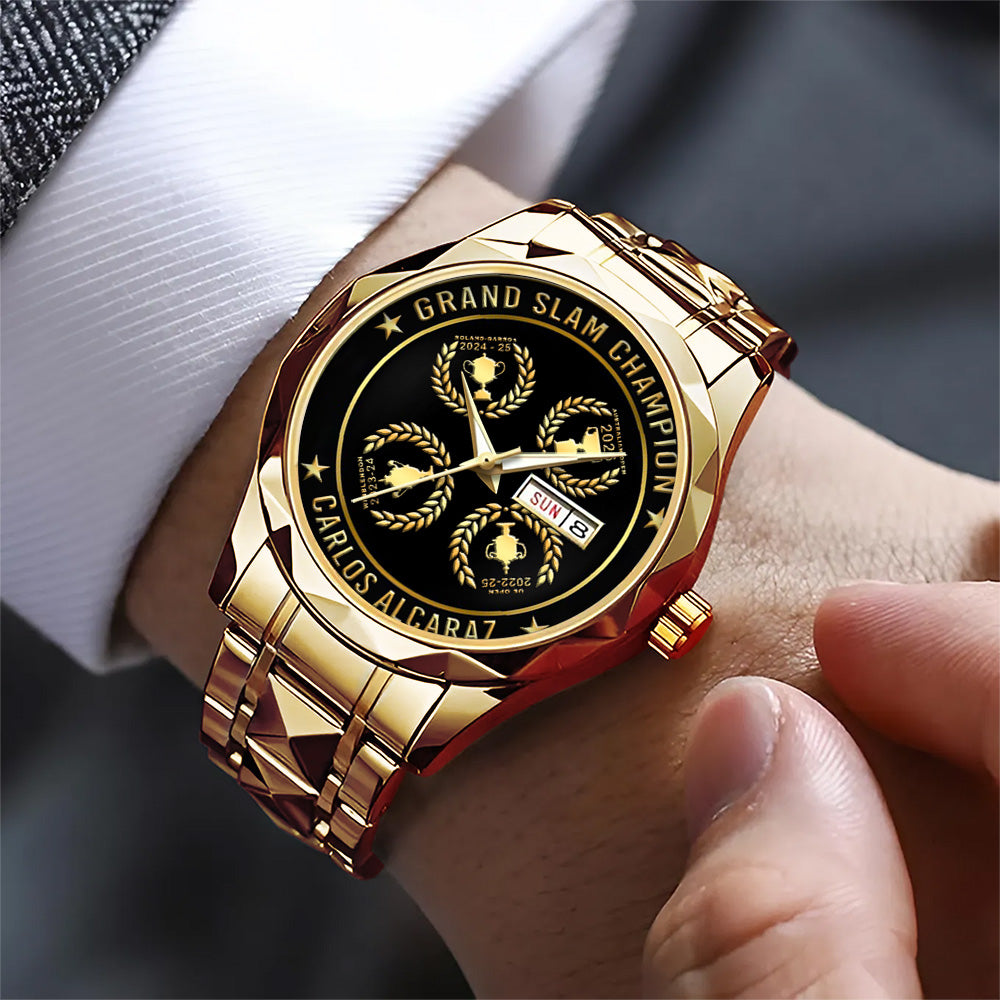 Carlos Alcaraz Grand Slam Champion Alloy Luxury Quartz Watch – GNE4913