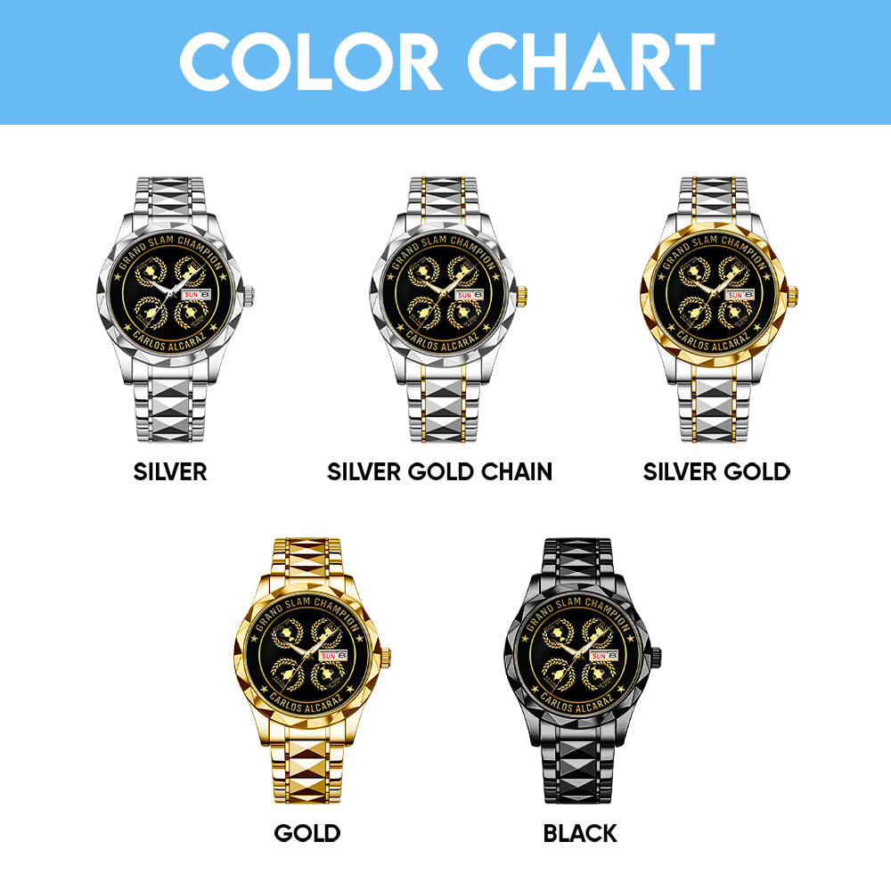 Carlos Alcaraz Grand Slam Champion Alloy Luxury Quartz Watch – GNE4913