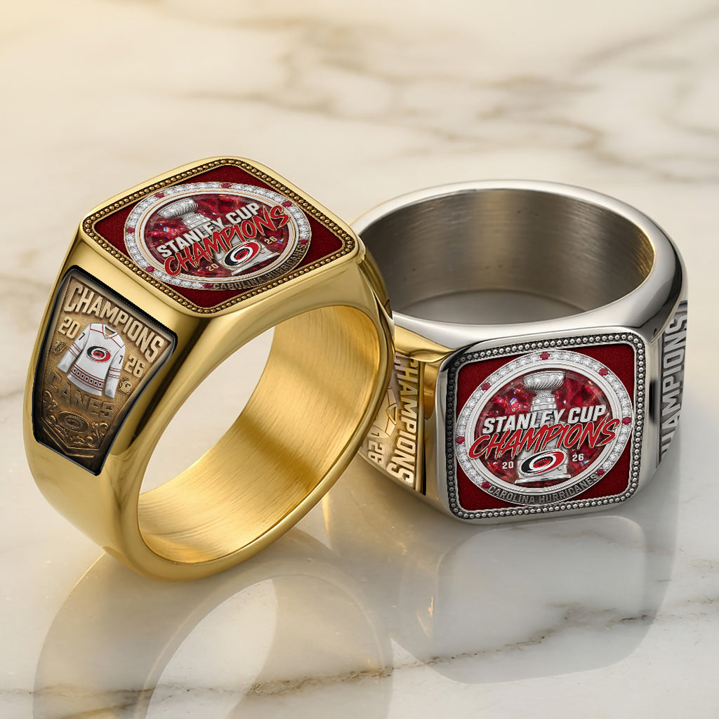 Carolina Hurricanes 2026 Stanley Cup Champions 3D Engraved Ring – TMTHU6836