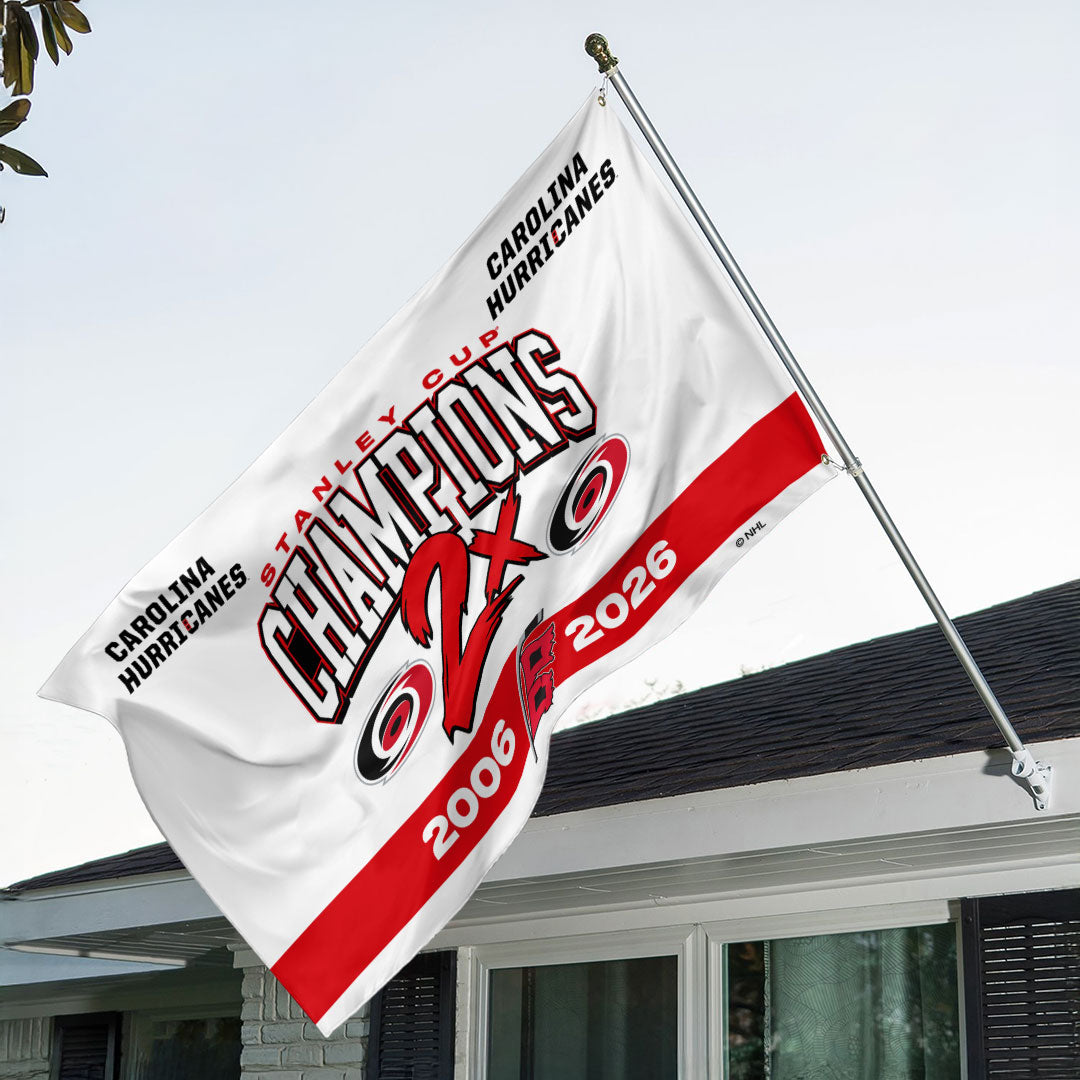 Carolina Hurricanes 2026 Stanley Cup Champions 3D Double-side House Flag – HOATT18781