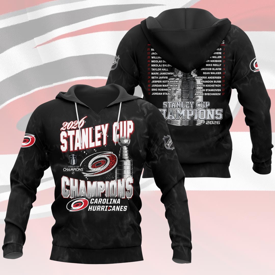 Carolina Hurricanes 2026 Stanley Cup Champions 3D Apparel – HOATT19237