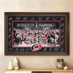 Carolina Hurricanes 2026 Stanley Cup Champions Rectangle Canvas With Inner Frame – TMTHU6826