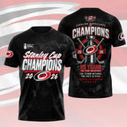 Carolina Hurricanes 2026 Stanley Cup Champions 3D Apparel – HOATT19238