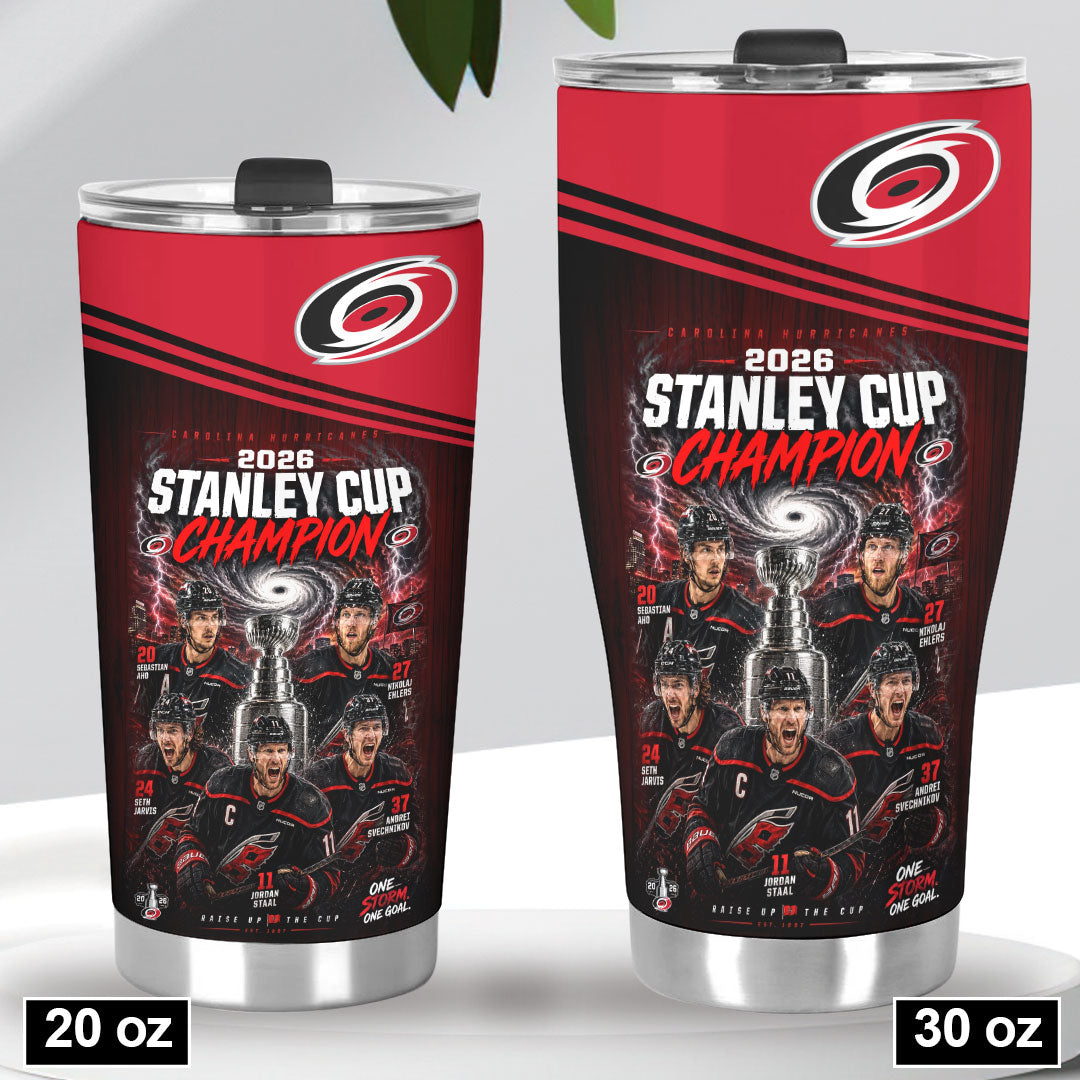 Carolina Hurricanes 2026 Stanley Cup Champions Tumbler Cup – HOATT19076