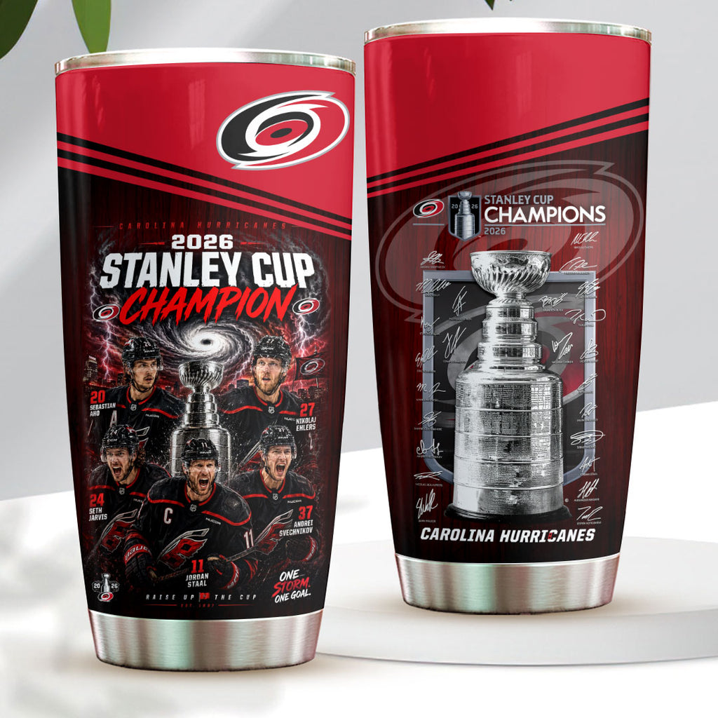 Carolina Hurricanes 2026 Stanley Cup Champions Tumbler Cup – HOATT19076