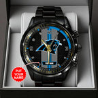 Personalized Carolina Panthers Black Stainless Steel Watch – TANTN16007