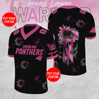 Personalized Carolina Panthers x Breast Cancer Awareness 3D Football Jersey – MAITM12839