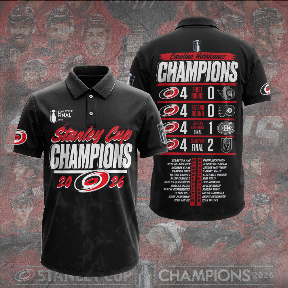 Carolina Hurricanes 2026 Stanley Cup Champions 3D Apparel – GNE7196