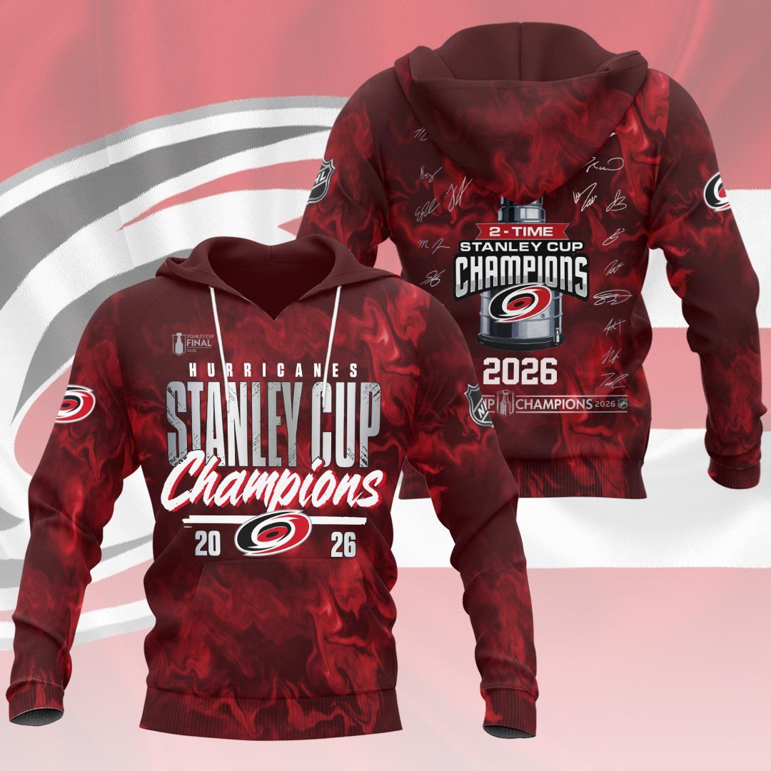 Carolina Hurricanes 2026 Stanley Cup Champions 3D Apparel – HOATT18751