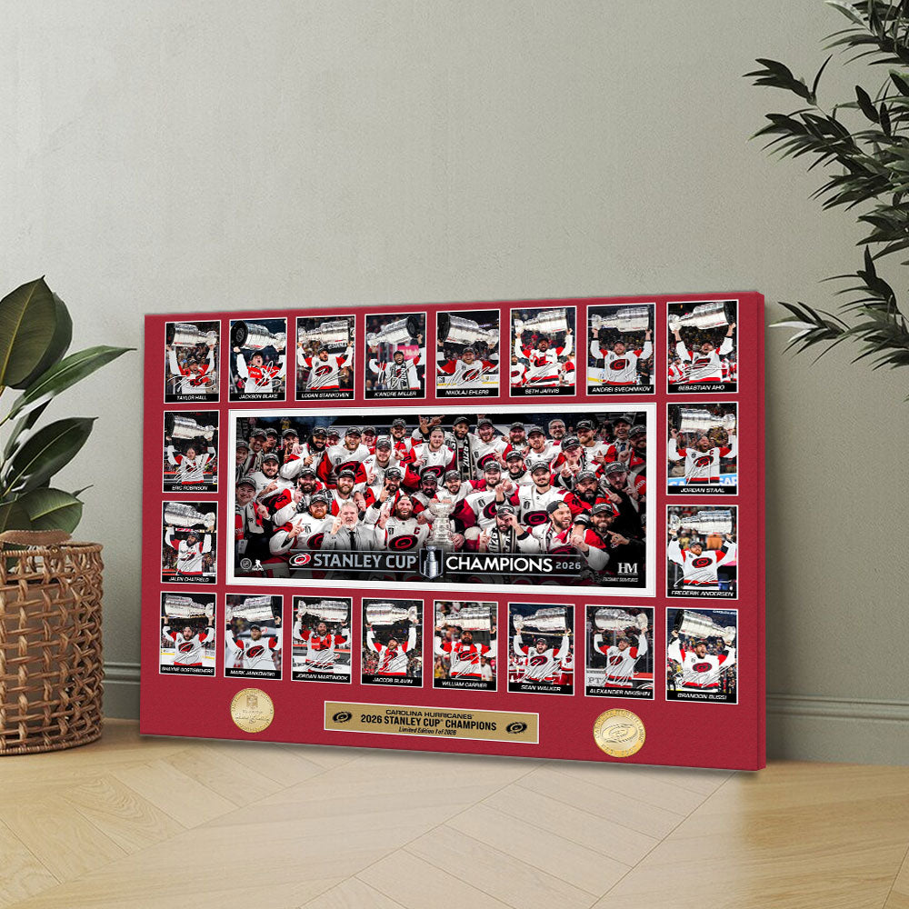 Carolina Hurricanes Stanley Cup Champions 2026 Rectangle Canvas With Inner Frame – TANTN23729
